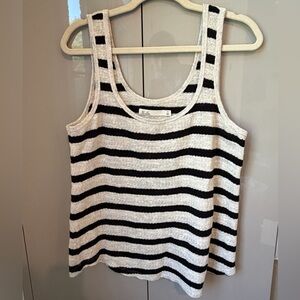 Striped Black and White Tank Top